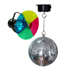 Set Proiector si Lampa disco, glob 20 cm, motor pentru glob foto