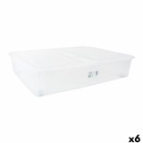 Cumpara ieftin Cutie Depozitare Tontarelli, Set 6 Bucati, 79x59x17 cm, Capac, Roti, Plastic, Organizator Universal, Casa, Haine, Jucarii