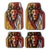 Covorase Auto Universale Lion Power, Design Tribal Rosu-Galben, Material Textil Durabil, Antiderapante, Protectie Noroi si Apa