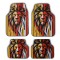 Covorase Auto Universale &ldquo;Lion Power&rdquo; &ndash; Design Tribal Rosu-Galben