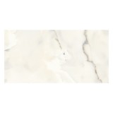 Gresie exterior / interior portelanata Neo Onyx White, 60 x 120 cm, alb, lucioasa, rectificata, aspect marmura