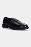 Coach mocasini de piele Jocelyn femei, culoarea negru, cu toc plat, CW980