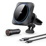 Incarcator wireless auto esr premium set halolock (2c570) cu magsafe cryoboost fast charging pentru ventilatie aer, 36w, black