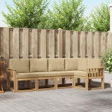 vidaXL Set de canapele de exterior cu pernă 5 pcs Alb și Bej 3387627