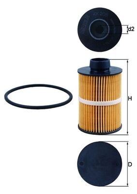 MAHLE KX 208D filtru combustibil foto