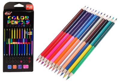 Set creioane colorate cu 2 capete, 24 culori, Lean 20031 foto