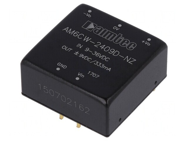 Convertor DC/DC 9-36V la 9V/-9V 6W 1x1