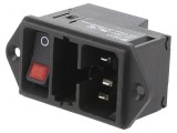 Conector alimentare AC 10A 250VAC C14