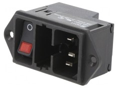 Conector alimentare AC 10A 250VAC C14 foto