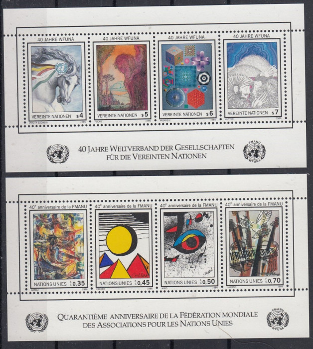 Natiunule Unite 1986 - PICTURA - 2 BL - MNH