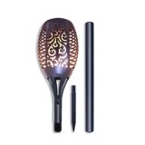 Lampa Solara FOXMAG24 de Exterior, Tip Torta, Senzor de Lumina, IP65, 600 mAh, Buton ON/OFF, Moderna, Negru