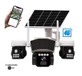 Camera de supraveghere 3 in1 cu panou solar, conexiune SIM 4G, 9MP, acumulator de 16.000 mAh,, Oem