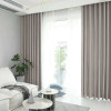 Draperie din catifea blackout cu rejansa transparenta cu ate pentru galerie, Madison, 200x215 cm, densitate 700 g/ml, Philippine Gray, 1 buc