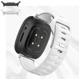 Curea din silicon compatibila cu Samsung Galaxy Watch9 44mm/40mm, Samsung Galaxy Watch 8 44mm/40mm, Linen White