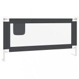 Cumpara ieftin Balustrada de protectie pat copii, gri inchis, 180x25 cm textil