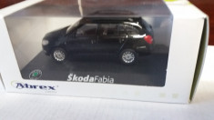 macheta skoda fabia 2 combi 2010 negru - abrex junior, 1/43, noua. foto