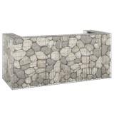 vidaXL Perete gabion pentru pubele, 254x100x110 cm, oțel galvanizat