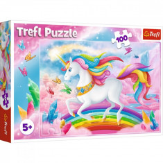 Puzzle Trefl 100 Lumea de cristal a unicornilor foto