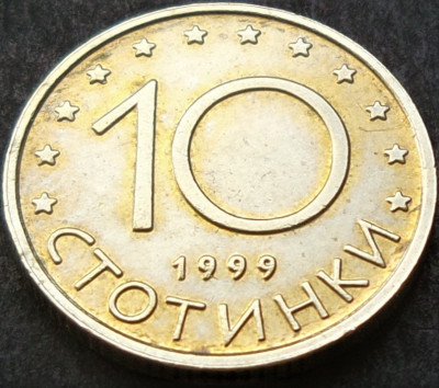 Moneda 10 STOTINKI - BULGARIA, anul 1999 *cod 1947 A foto