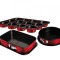 Set 3 tavi pentru cuptor Burgundy Metallic Line BerlingerHaus BH 7635