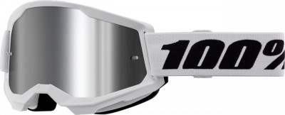 Ochelari cross/atv 100% Strata 2 White, lentila oglinda, culoare rama alb Cod Produs: MX_NEW 26013496PE foto