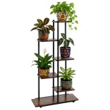 Cumpara ieftin Raft metalic pentru flori si plante, stil loft, 6 niveluri, 113 cm