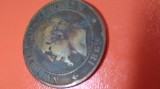 MONEDA 10 CENTIMES 1862 NAPOLEON III CU LAURI