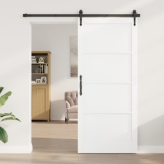 vidaXL Ușa Interioară &quot;ORKDAL&quot; Alb 93x211x4 cm Ușă din Lemn Masiv din Pin
