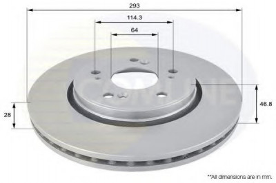 Disc frana HONDA CR-V IV (RE) (2012 - 2016) COMLINE ADC0560V foto