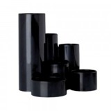 Suport pentru accesorii de birou Flaro, 6 compartimente, neechipat, negru