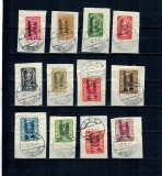Austria 1921 - Prima Republica, emisiune locala Burgenland, lot stampilat, pe decupaje