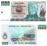 Bancnota Argentina 1000 Pesos Argentinos 1985 P-317b UNC
