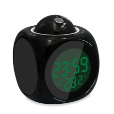 Ceas inteligent cu proiectie ora, ecran LCD, alarma in 5 tonuri si voce pentru ora si temperatura foto