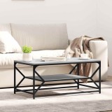 VidaXL Masă de cafea cu raft, gri sonoma 90x50x40 cm lemn prelucrat