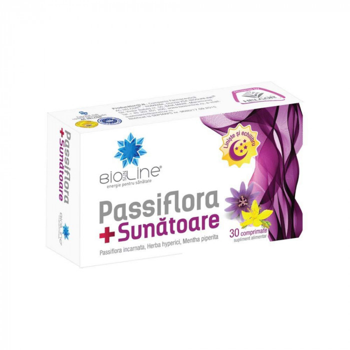 Passiflora + Sunatoare BioSunLine 30 comprimate Helcor