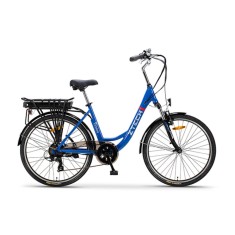 Bicicleta electrica ZT-34-B, motor 250W, 36V 10Ah, viteza 25km/h, autonomie 30 km - Albastru