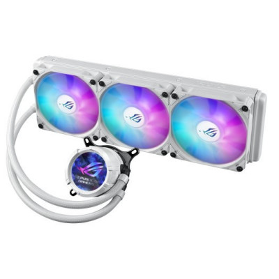 Cooler cpu asus rog strix lc iii 360 argb white 3x fan slots 120mm speed: foto