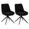 Set of 2 Black Dining Chairs Helena