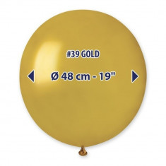 Balon Latex Sidefat Jumbo 48 cm, Auriu 39, Gemar GM150.39 foto