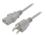 Cablu Alimentare IEC C13 NEMA 5-15 10A Gri 5m