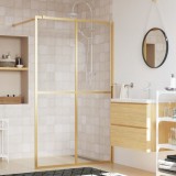 VidaXL Paravan de duș walk-in, auriu 140x195cm sticlă ESG transparentă