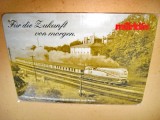 B915-I-I-Reclama vintage jucarii vechi MARKLYN Germania Tren ruta Dresda-Berlin.