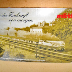 B915-I-I-Reclama vintage jucarii vechi Marklin Germania Tren ruta Dresda-Berlin.