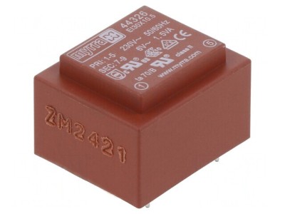 Transformator &amp;icirc;ncapsulat 1,5VA 230V 6V 250mA PCB foto
