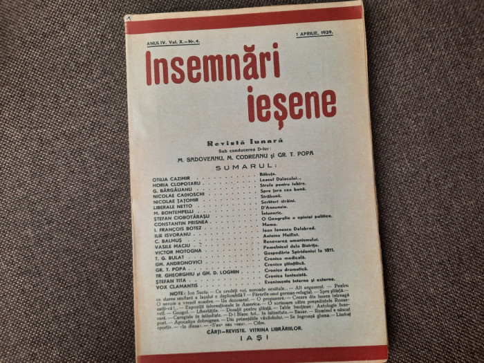 INSEMNARI IESENE ANUL IV, NR 4/1939