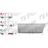 Segment reparatie aripa spate Mercedes Sprinter, 01.192006, VW LT II 05.1905, partea dreapta, lateral panel: L=2900 mm; metal galvanizat; in fata