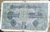 BNKSTR01DE Bancnotă Germania Imperială (WWI) - 5 Mark 1917, Darlehnskassenschein, istorie veche