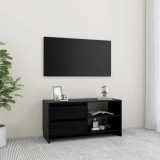 Comoda TV, negru, 80x31x39 cm, lemn masiv de pin GartenMobel Dekor, vidaXL