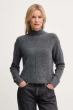 Pepe Jeans pulover din amestec de l&acirc;nă culoarea gri, cu turtleneck, PL7000032