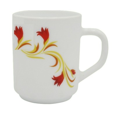 Set 6 Cani din Opal Albe Model Red Lily 250ml DNC52055 foto